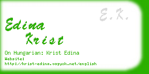 edina krist business card